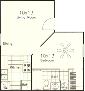 Misty Square - Efficiency Apartment - 375 Sq. Ft.*