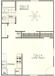 Misty Square - One Bedroom / One Bath - 522 Sq. Ft.*